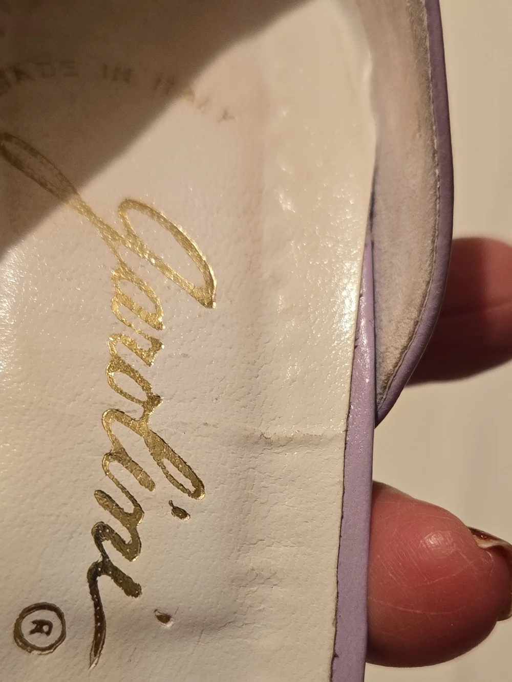 Gardalini Lavender Open-Toe Heels for Women